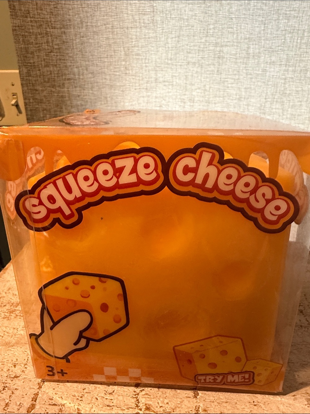Yellow Cheese Squishy Toy Stress Ball 🆕